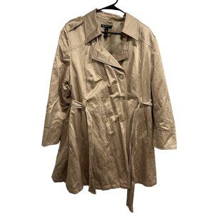 INC International Concepts Womens Double-Breasted Trench Coat Size 2X
